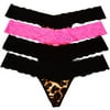 Smart & Sexy - Satin and Lace Thongs, 4-Pack