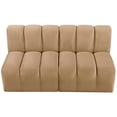 thumbnail image 4 of Bowery Hill Contemporary Soft Camel Velvet Modular Sectional, 4 of 8