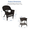 thumbnail image 3 of Jeco 3 Piece Resin Wicker Patio Conversation Set in Espresso, 3 of 9