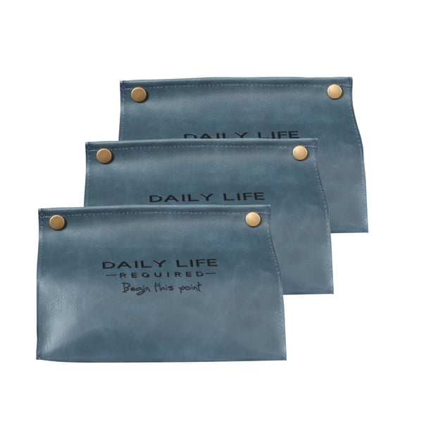 Ganfancp 3Pcs Caja de Pañuelos de Cuero Rectangular Rojo
