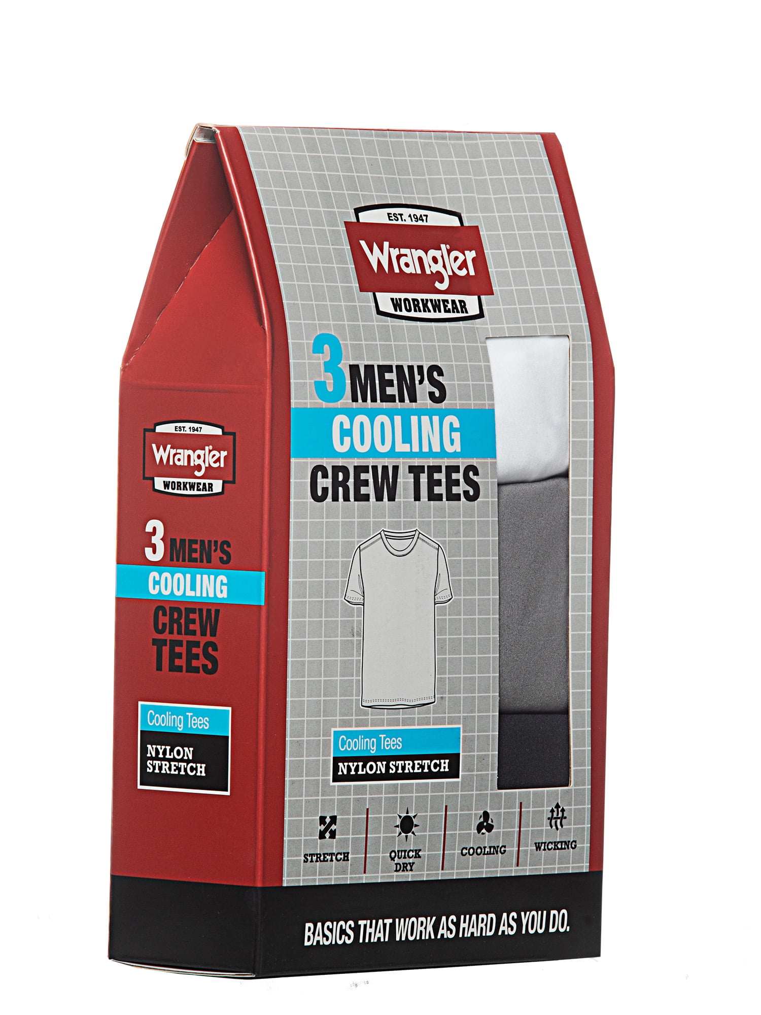 Wrangler Workwear Cooling T-Shirt 3-Pack - Breathable Tee Bundle