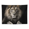 thumbnail image 5 of ONETECH  Lion Tapestry, Wild Animal African Lion on Black Background, Tapestries Wall Hanging for Bedroom Living Room Collage Dorm Room, 5 of 7