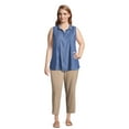 thumbnail image 2 of Just My Size by Hanes Women's Plus Tummy Control Dress Pants, Sizes 0X-4X, Regular & Petite, 2 of 5