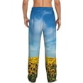 thumbnail image 3 of Disketp Blooming Sunflower Field Men'S Pajama Pants - Ultra Soft Fleece Sleep And Lounge Pants (Size: S-Xxl), 3 of 9