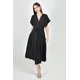 thumbnail image 1 of Vestido midi escote en V Roman Fashion /Juvenil, 140 (Negro) negro G, 1 of 5