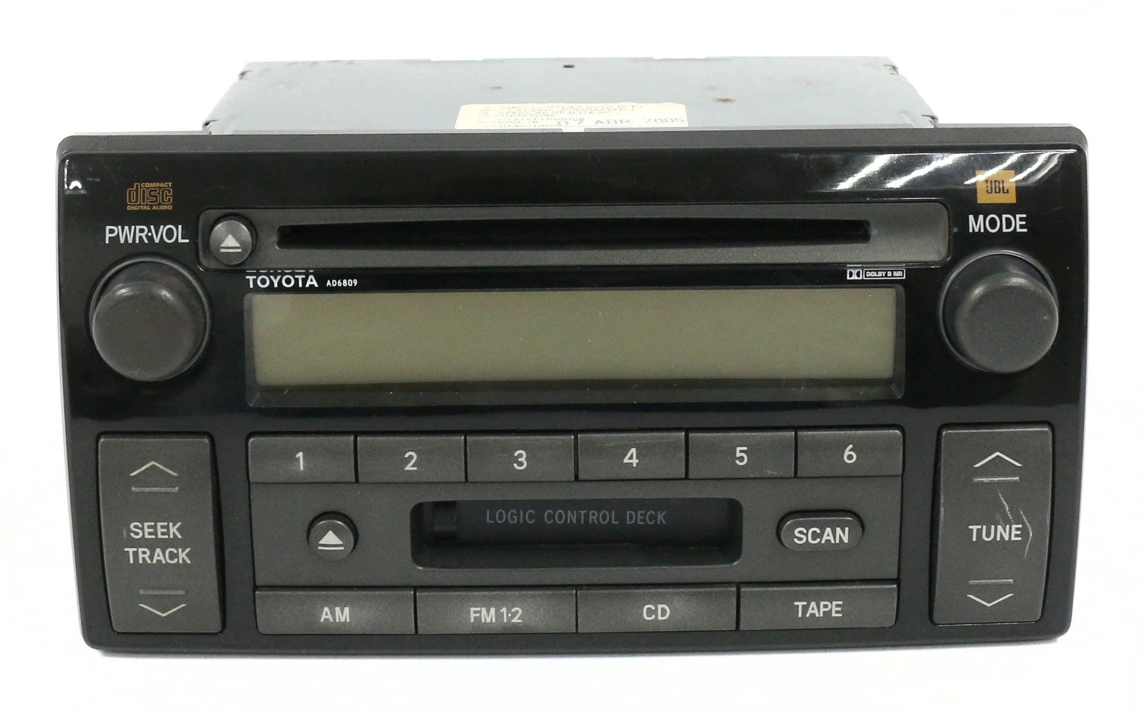 Restored 2005-2006 Toyota Camry Receiver AM FM CD Cassette 86120-AA170 Face ID AD6809 (Refurbished)