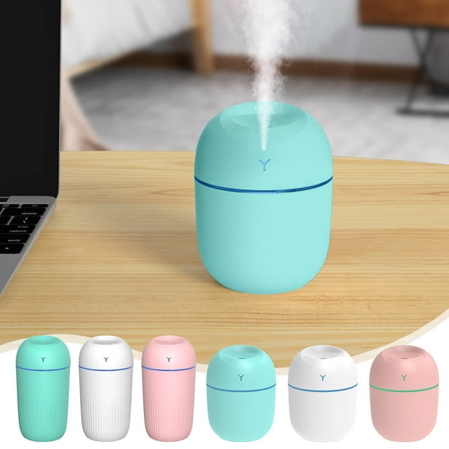 Uscallm 6Pcs Mini Humidifier for Bedroom Office Desktop, Portable Travel Car USB Humidifier, 220ml 420ml Capacity, Auto Shut Off, Plastic Cool Mist Humidifier
