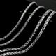 thumbnail image 4 of COLLAR DE ESLABONES DE CADENA DE PLATA DE ACERO INOXIDABLE 18 20 22 24 26 28 PULGADAS 3 mm 4 mm Fernando MENS, 4 of 8