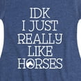 thumbnail image 3 of Instant Message - Idk I Like Horses - Toddler & Youth Girls Fit & Flare Dress, 3 of 5