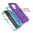 thumbnail image 4 of 6.1" Galaxy S22 5G Cases, Heavy Duty Shockproof Protective Case for Galaxy S22 (6.1 Inch) with Tempered Glass Screen Protector - Purple, 4 of 7