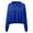 Blue, variant on Timegard Quarter Zip Pullover Women Cropped Long Sleeve Tops Fall Winter Comfy Solid Color Sweatshirts