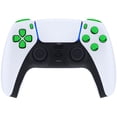 thumbnail image 6 of eXtremeRate Replacement D-pad R1 L1 R2 L2 Triggers Share Options Face Buttons, Chrome Green Full Set Buttons for ps5 Controller BDM-030/040, 6 of 10