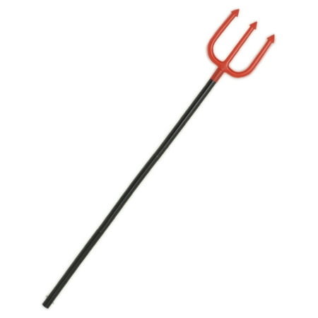 Costume Accessory Red And Black Plastic Devil Pitchfork Toy Trident