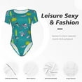 thumbnail image 6 of Naloa Cute Shark Turtle Women's Short-Sleeved Onesie, One-Piece Swimsuit for Parties, dates, clubs - XX-Large, 6 of 9