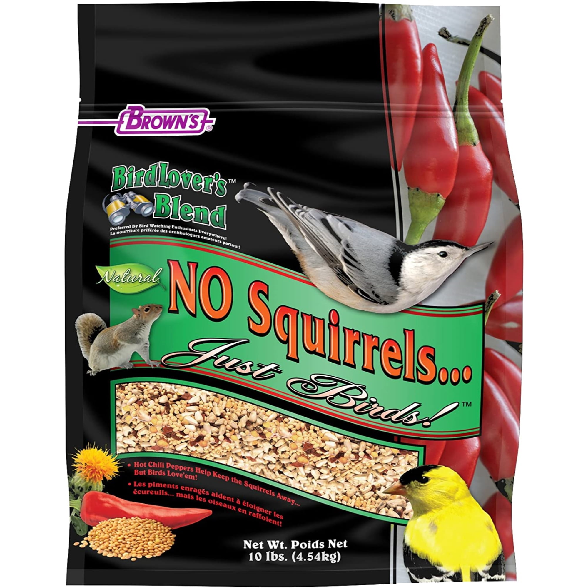 Bird Lover's Blend Wild Bird Feed, Safflower and Chili Pepper, 10 lb. Bag