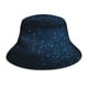 thumbnail image 1 of Fotbe Blue Glitter Retro Sombrero Tipo Pescador con Estampado – Sombrero de Sol de Algodón de Moda para Playa, Golf, Pesca, 1 of 6
