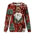 thumbnail image 5 of Jsaierl Merry Christmas Sweatshirts Womens Plus Size Xmas Print Sweatshirt Trendy Pullover Sweater Tops Crewneck Tunic Long Sleeve Shirts Christmas Gifts, 5 of 5