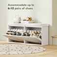 thumbnail image 6 of Entryway Shoe Storage Bench - Particleboard/MDF Build (529 lbs Seat Capacity) | 2 Large Drawers (10 Pairs US11) | Soft Cushioned Seat, 6 of 7