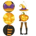 thumbnail image 6 of Clearance Hangs under $5,3 New Halloween Paper Party Decoration Pumpkin Hat Lollipop Door Hanging Halloween Scene Decoration For Indoor Outdoor Home Room Holiday Party Halloween, 6 of 9