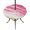 Pink, variant on Round Outdoor Tablecloth with Umbrella Hole and Zipper, Teal Blue Beach Coastal Tablecloth with Elastic Waterproof, Summer Nautical Seaside Ocean Ombre Patio Table Covers for 55" - 60" Pool Tables