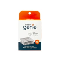 Diaper Genie Carbon Filter, Diaper Pail Odor Eliminator & Deodorizer, Compatible with the Diaper Genie Complete and Expressions Pail, 4 Count