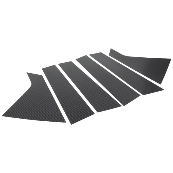 Unique Bargains 6 Pcs Door Pillar Window Trim for Chevrolet Impala 2014-2020 Plastic Black Carbon Fiber Replace