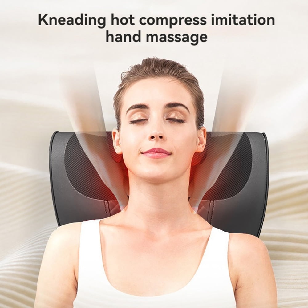 Admbm Neck Massager Pillow w/ Heat & Red Light Therapy, Curved Neck Kneading Massage w/ Heat and Remote Control (1 Piece)