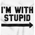 thumbnail image 2 of I'm With Stupid Classic Rude Insult Womens Slim Fit Graphic Tee Brisco Brands M, 2 of 5