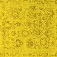 thumbnail image 1 of Ahgly Company Indoor Square Oriental Yellow Traditional Area Rugs, 3' Square, 1 of 4