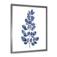 thumbnail image 2 of Designart 'Navy Blue Eucalyptus On White' Traditional Framed Art Print, 2 of 4