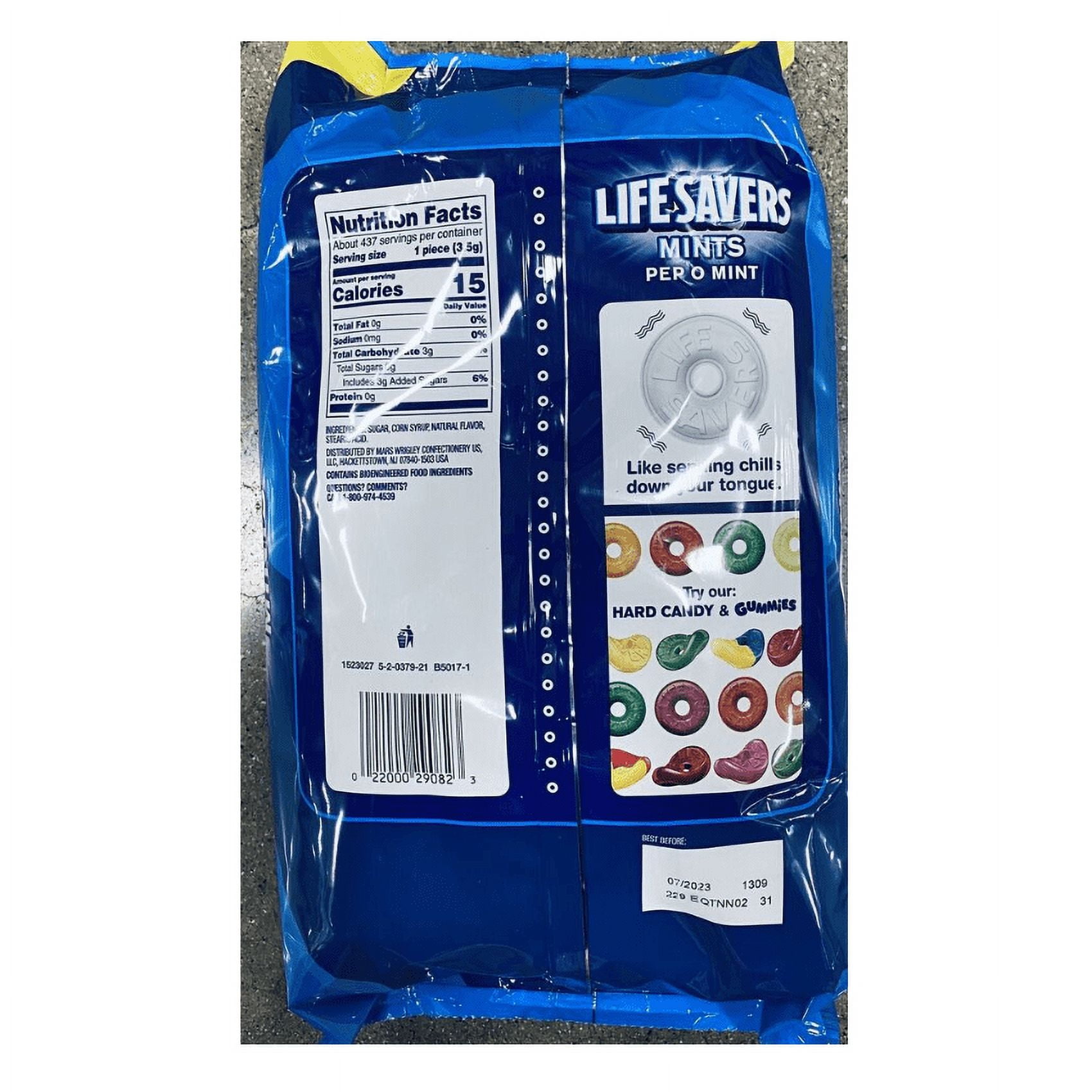 LifeSavers Pep O Mint Breath Mints Bulk Hard Candy Candies 53.95 oz (3.3 lbs)