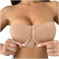 thumbnail image 5 of FAZVAOO Womens Strapless Bras Front Closure No Underwire Bra (Beige,1 pack,Size S-XL), 5 of 5