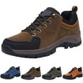 thumbnail image 4 of XIMIN Chaussures à Enfiler pour Hommes et Femmes en Suède, Chaussures de Marche Légères Antidérapantes et Imperméables, Chaussures de Course, de Randonnée et de Randonnée, Espadrilles Décontractées d'Extérieur (10.5, Brun), 4 of 4