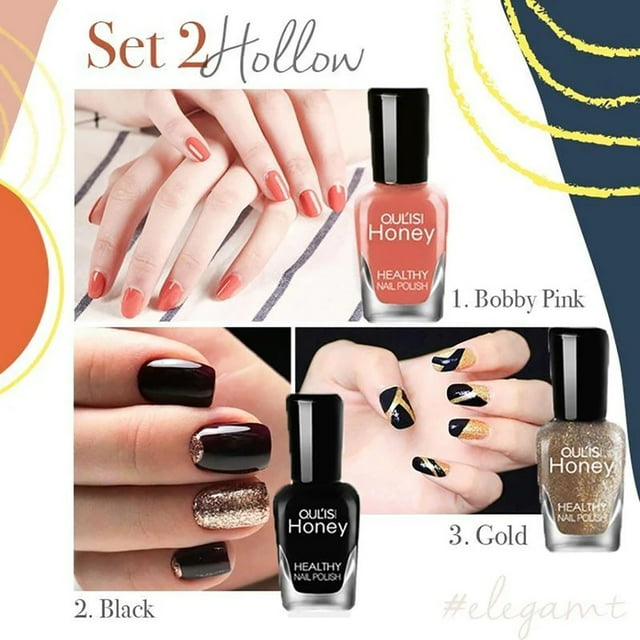 Esmalte de uñas, regalo para mujeres, 3 unidades, a base de agua, despegable y rasgable, 24 ml, removedor mágico.
