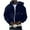 Blue Hoodie Athletic Jacket for Men, variant on HOOMEUMY Mens Hoodie Athletic Jacket Zipper Design Casual Workout Drop Shoulder Clothes Fashion 2025 Trendy Classic Solid Coat Front Open Jacket Khaki XL