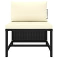 thumbnail image 3 of Charmma 4-Seater Patio Sofa with Cushions Black Poly Rattan, 3 of 7