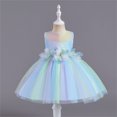 thumbnail image 2 of CAIVO Baby Girls Summer Fall Print Ruffle Sleeveless O-Neck Princess Dress Party Decorations Stylish Toddler Child Daily Wear, 2 of 9