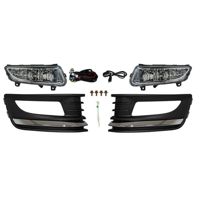 Par Faros Niebla Vento 2016 A 2020 Volkswagen C/Parrilla C/Mold Crom Genérica .