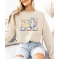 thumbnail image 6 of Ink Printed Image NOT a Quilt Patch - 3 Bunnies Easter Patchwork Pullover Sand Sweatshirt Adult X-Large, 6 of 7