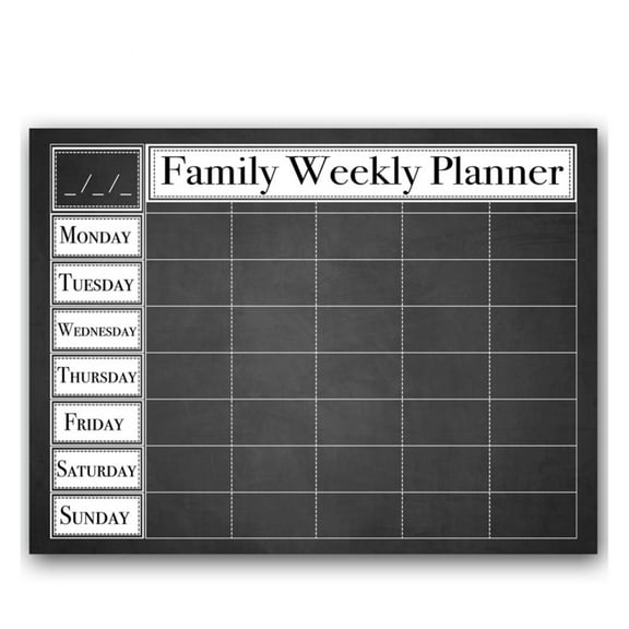 Ready2HangArt Dry Erase 'Family Weekly' Calendar on ArtPlexi 30 In. H X 40 In. W