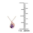 thumbnail image 4 of 0.85 Carat Oval Shape Gemstone In Center With Side Diamond Antique Design Pendant Necklace For Woman Crafted In 10k Rose White and Yellow Gold With 18 Gold Plated Over 925 Sterling Silver Box Chain, 4 of 4