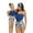 Girls, variant on Odeerbi Mommy and Me Swimsuits Two Pieces Ruffles Bikini Set Colorblock Family Matching Swimwear Bathing Suits Print Hollow Out Backless Family Swimsuits Matching Set for Women Blue-Mom