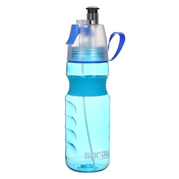 Botella de agua deportiva de 800ML 2 en 1 botella portátil multifuncional para beber y nebulizar aislada para