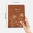 thumbnail image 5 of Osdhezcn Refillable 2026 Weekly Planner 6 Rings Leather Binder Academic Journal with Dated Pages For Daily Scheduling 6.69x9.06In, 5 of 8