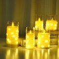 Kuorak 3Pcs Flickering Flameless Candles Battery Operated Starlight Tea