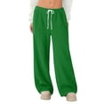 thumbnail image 2 of Hearthz Women's Flannel Pajama Pants Fuzzy Winter Warm Thermal Pajama Bottoms for Women Wide Leg Drawstring Sleeping Pants, 2 of 4