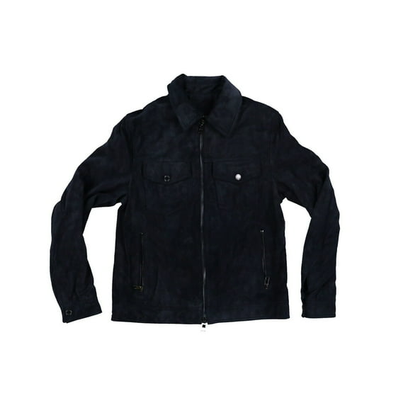 Michael Kors Mens Italian Leather Jacket Full Zip Coat Outerwear M L New Nwt Mk