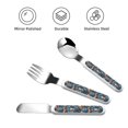 thumbnail image 3 of Cauagu cute fall fox Print 3-Pieces Toddler Cutlery Set , Kids Silverware Set with Spoons Forks & Knife Stainless Steel Utensils for Kids Dishwasher Safe, 3 of 8