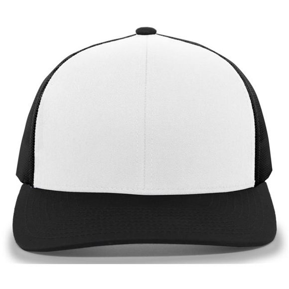 Trucker Snapback Cap, White & Black - One Size