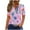 Pink, variant on Oversized T Shirts for Women Summer Tops for Women Vacation Trendy V Neck Short Sleeve Shirts Casual Loose Spring Vintage Floral Print Comfy Tunic Clothes